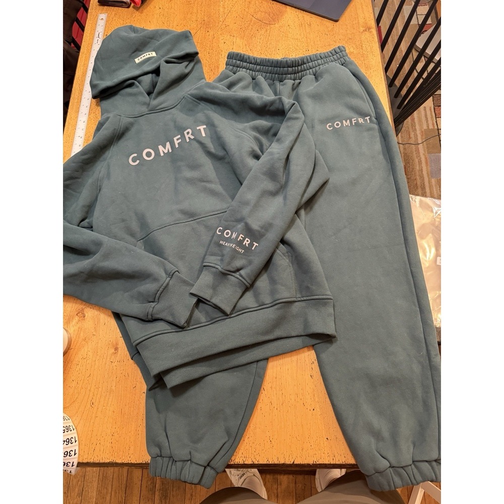 COMFRT Green Heavyweight Set - Hoodie & Sweatpant Joggers Set Size Medium Unisex